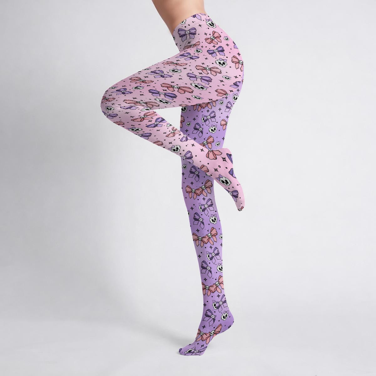 Twilight Mix Sweet Bow Stretch Tights