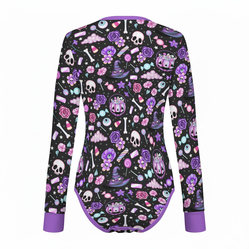 Witchy Treats Long Sleeve CuddleSuit - Shadow Threadz Crypt