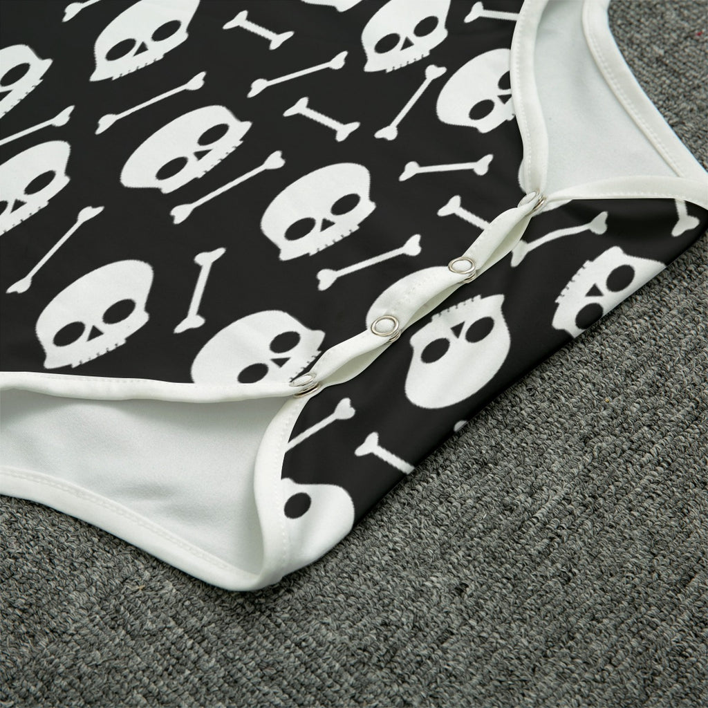 Bone Baby Short Sleeve CuddleSuit - Shadow Threadz Crypt