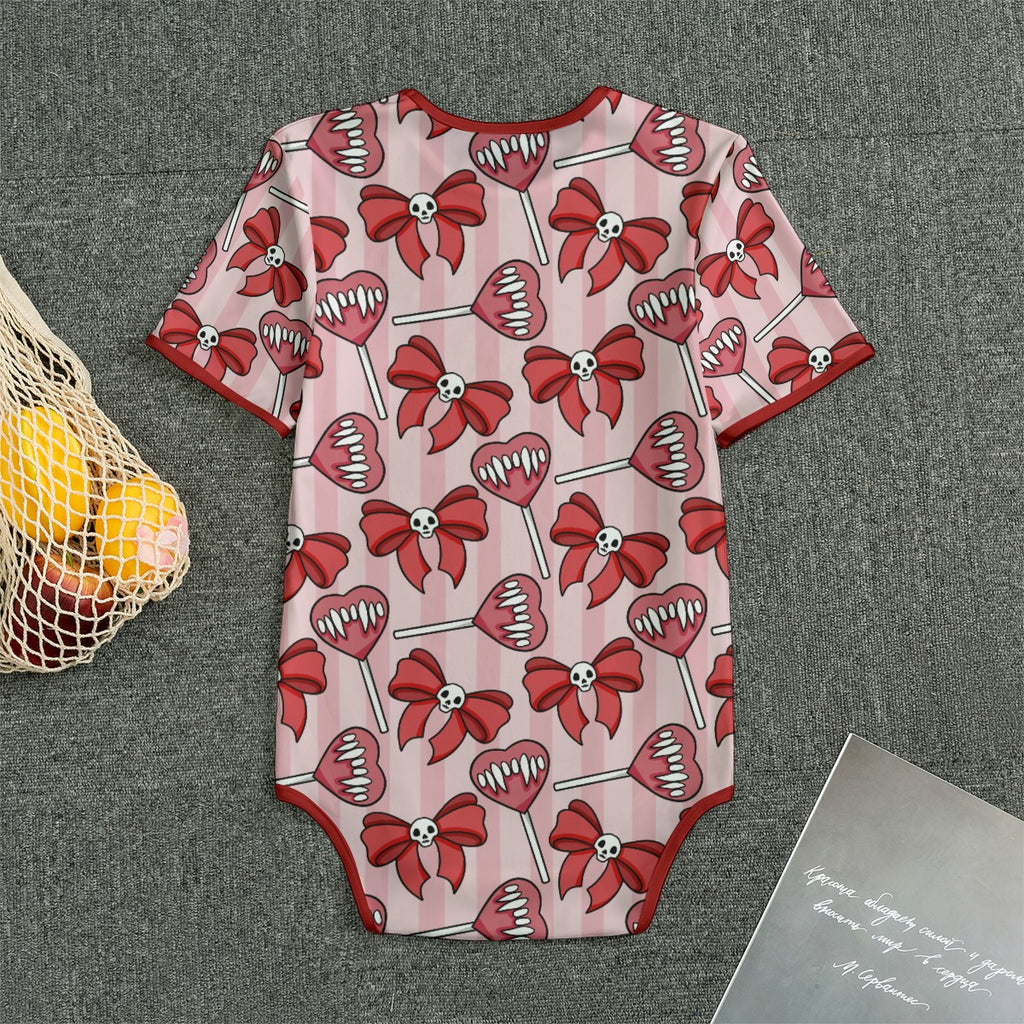 Sweet & Sinful Short Sleeve CuddleSuit - Shadow Threadz Crypt