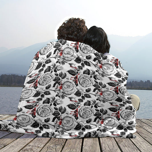 Love in Vein Flannel Blanket - Shadow Threadz Crypt