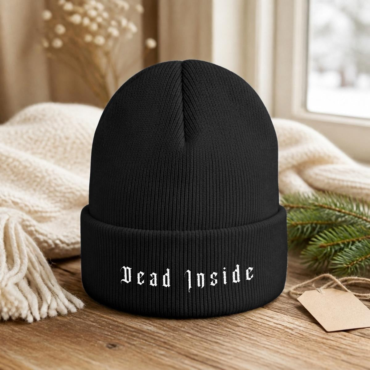 Dead Inside Embroidered Beanie