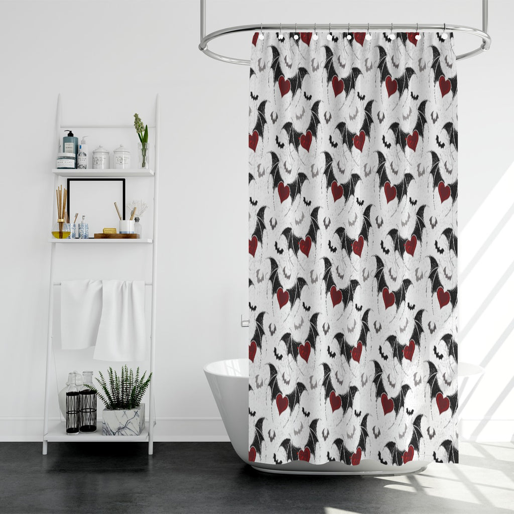 Batroom Bliss Shower curtain - Shadow Threadz Crypt