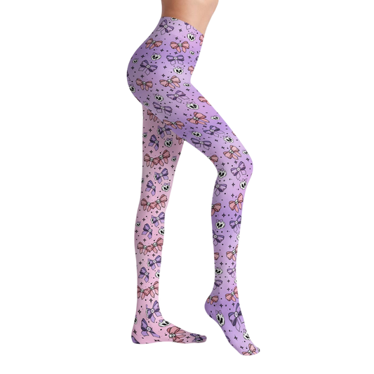 Twilight Mix Sweet Bow Stretch Tights