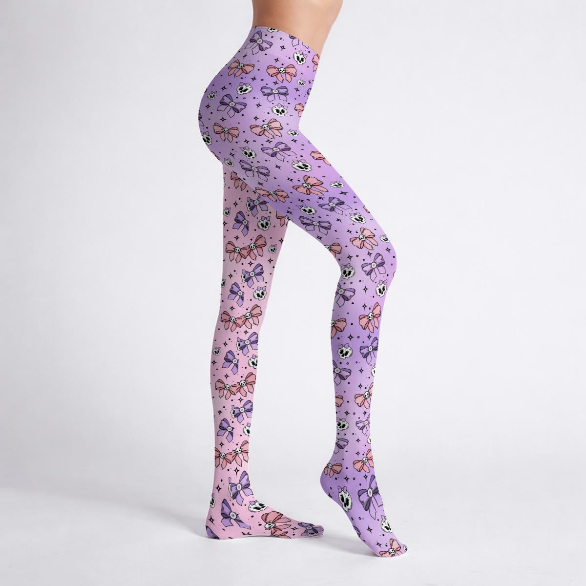 Twilight Mix Sweet Bow Stretch Tights