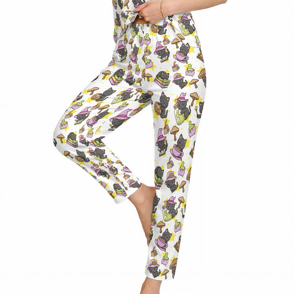 Sweet Witchy Kitty Pajama Set