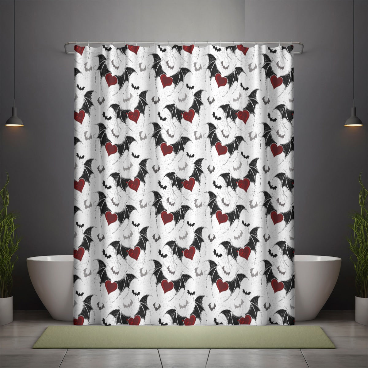 Batroom Bliss Shower curtain - Shadow Threadz Crypt