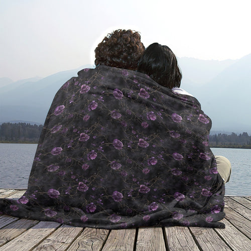 Amour Nocturne Flannel Blanket - Shadow Threadz Crypt