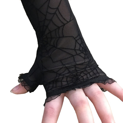 Web of Shadows Fingerless Gloves - Shadow Threadz Crypt