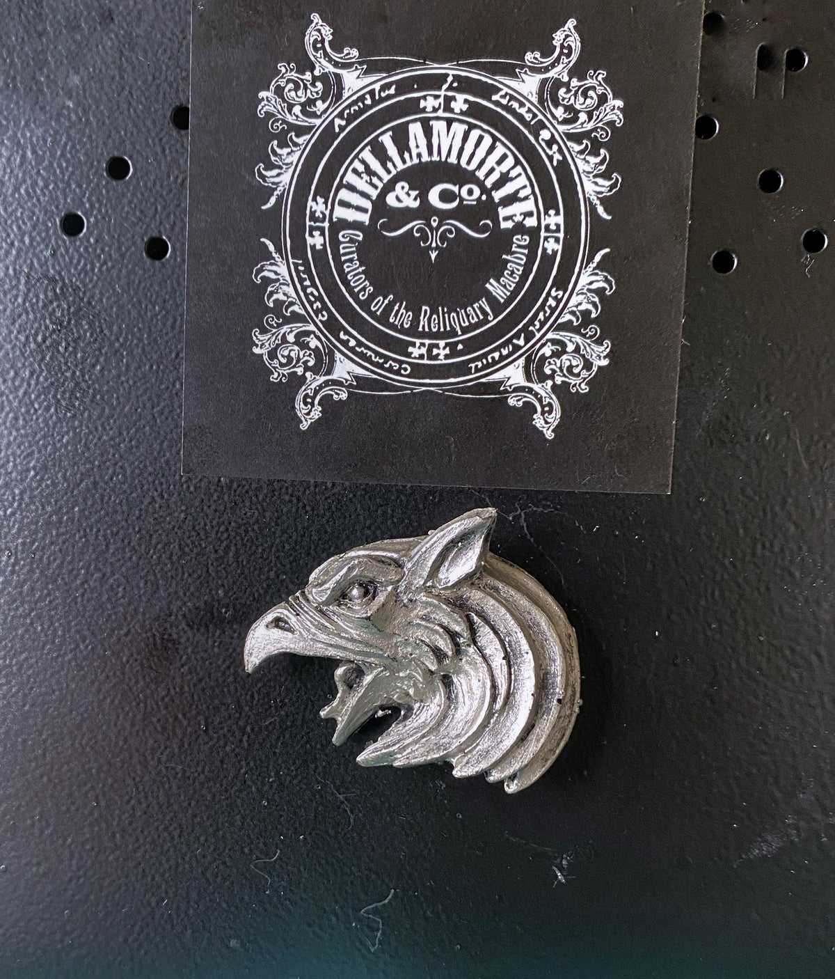 Griffin Magnet, Hand Painted Resin Sculpture | Mythic Fantasy Decor