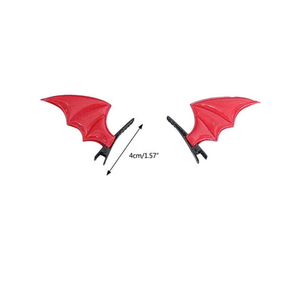 Devilish Charm Hair Clip Set - Shadow Threadz Crypt