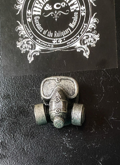 Respirator Gas Mask Magnet, Hand Painted Resin Sculpture