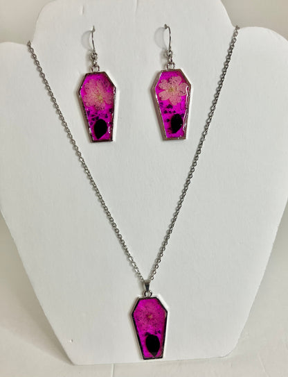 Gothic Coffin Bezel Resin Jewelry