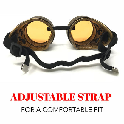 Wasteland Cyberpunk Goggles –  Cosplay Eyewear - neon pink, orange, green, red lenses