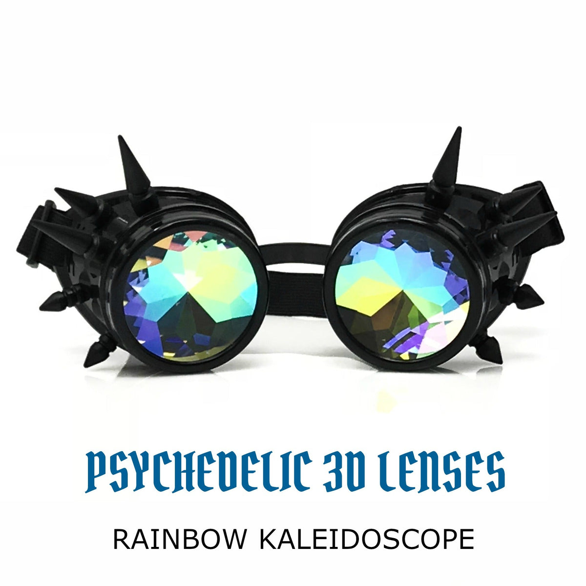 Spiked Rave Goggles – Festival Kaleidoscope Eyewear