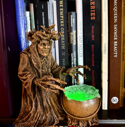 Gryla the Witch Statue, Hand Painted Resin Sculpture | Rustic Folklore
