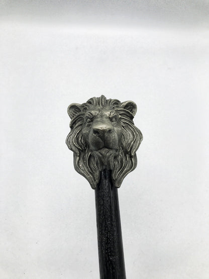 Lion Cane, Hand Sculpted Walking Stick | Medieval Gothic Cane