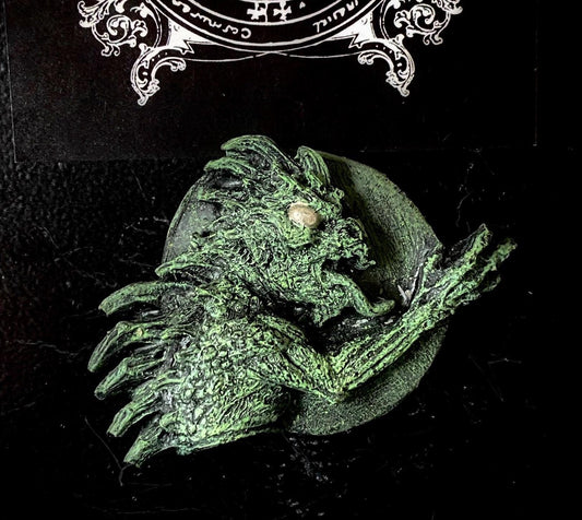 Chupacabra Magnet, Hand Painted Resin Sculpture | Cryptid Decor