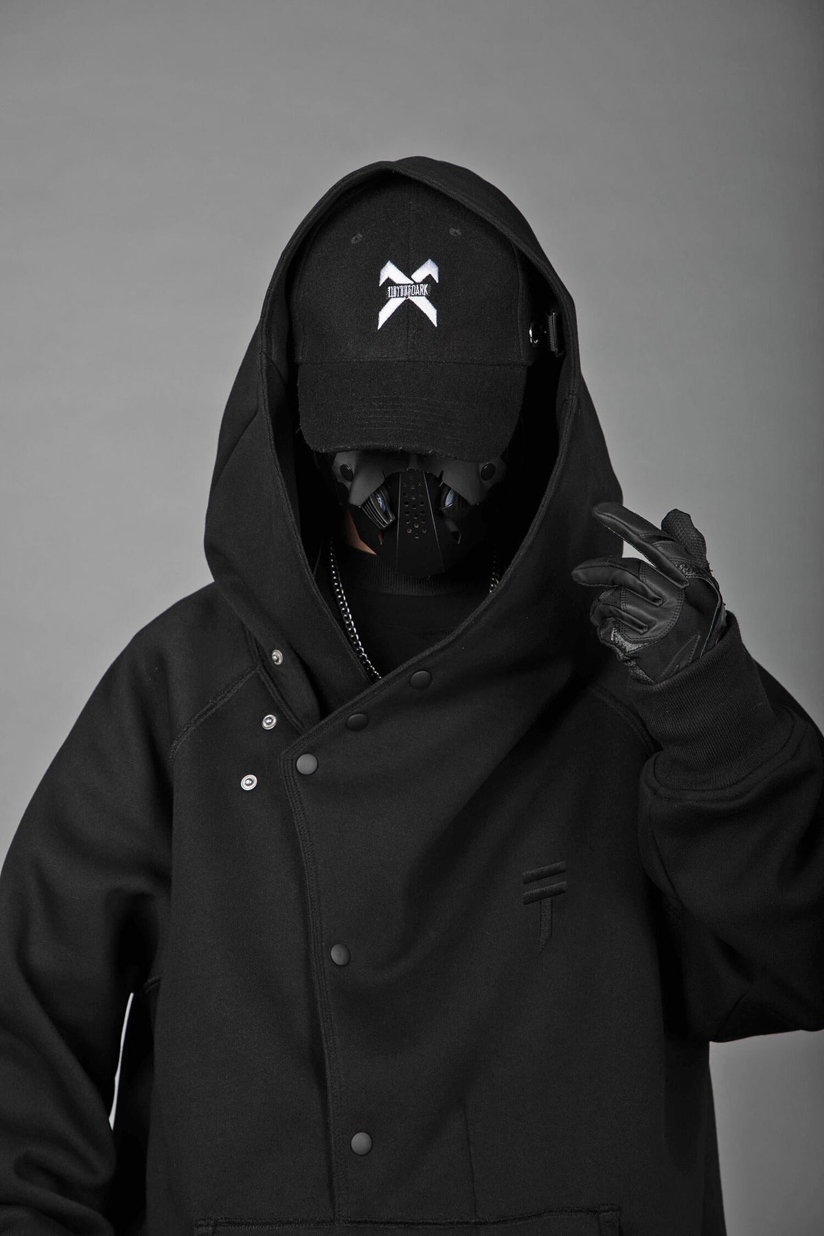 Black Layered Hoodie