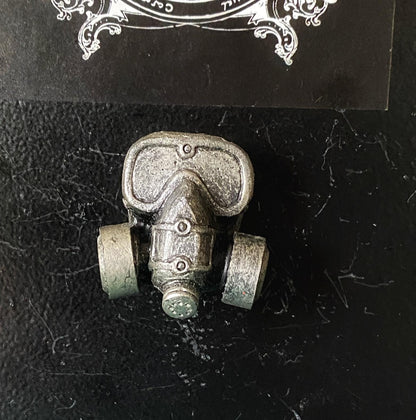 Respirator Gas Mask Magnet, Hand Painted Resin Sculpture