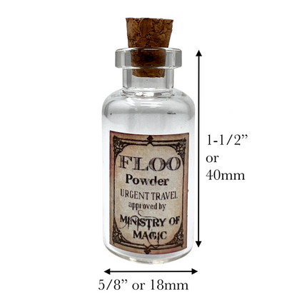 6pcs DIY art and craft floo powder glass bottles