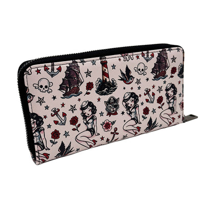 Pirate Cats and Sailor Things Clutch Wallet