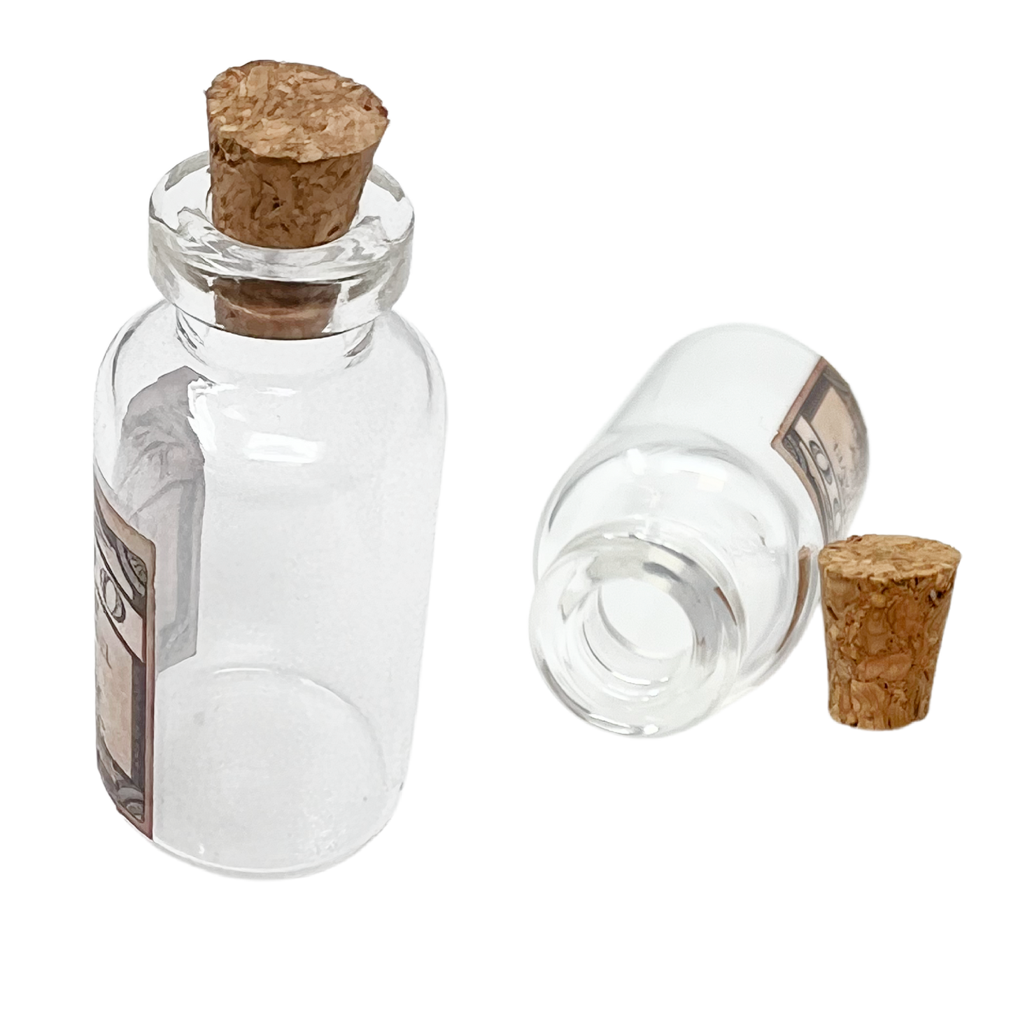 6pcs DIY art and craft floo powder glass bottles