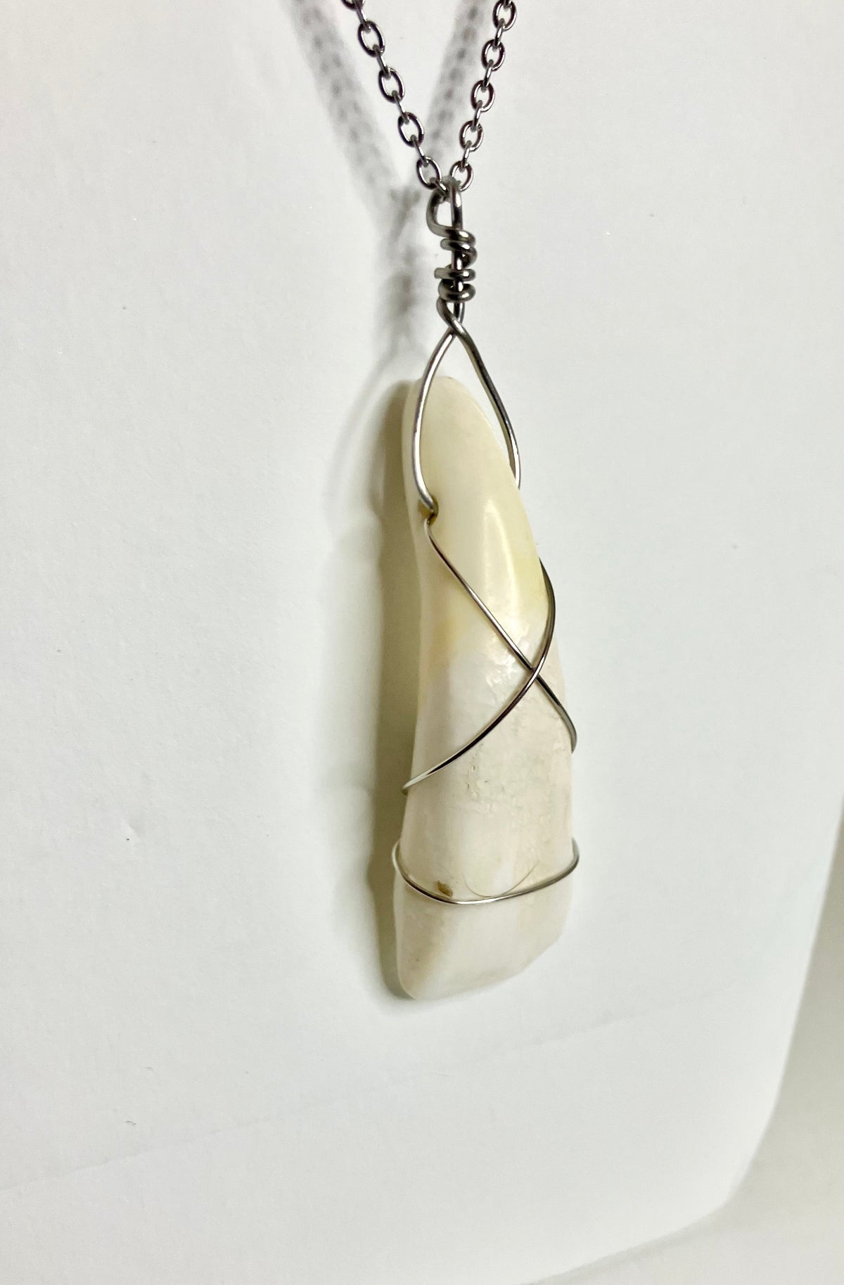 Water Buffalo Tooth Jewelry: Wire Wrapped Necklaces & Earrings