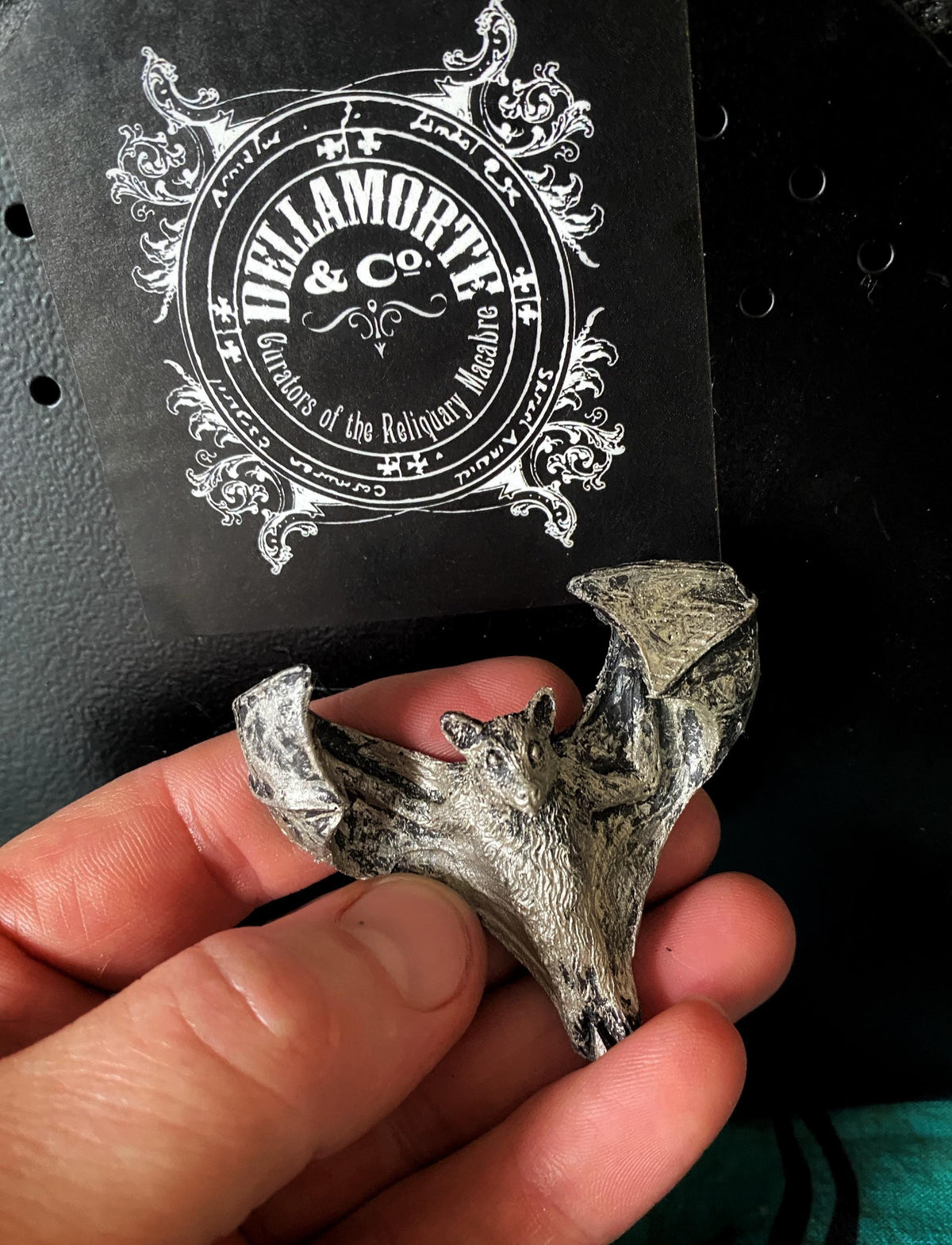 Soaring Fruit Bat Magnet, Hand Painted Resin Sculpture | Mythic Fantasy Decor
