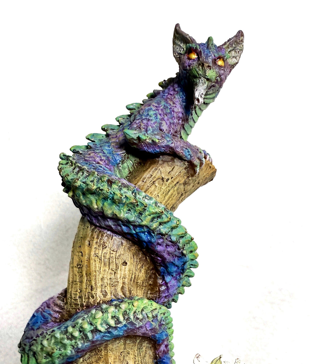 Tatzelwurm/ Dragon Cat Statue, Full Color Resin Sculpture