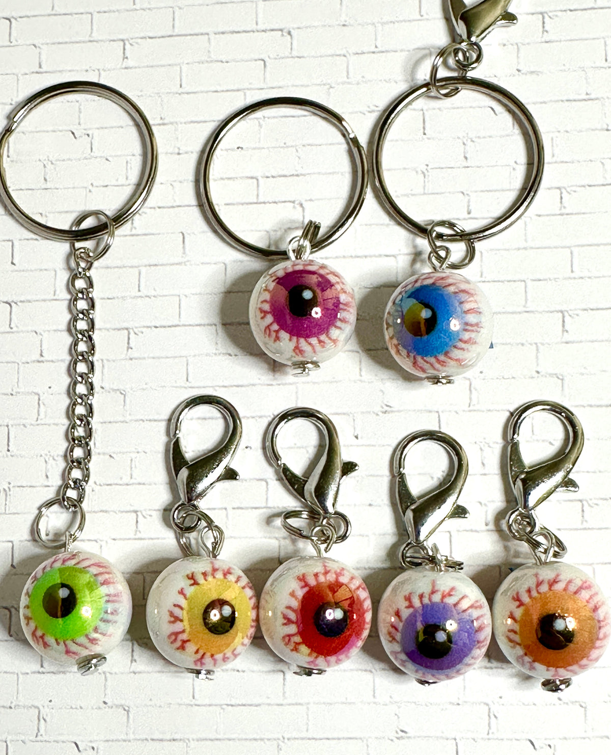 Bloody Eyeball Zipper Pull Keychain