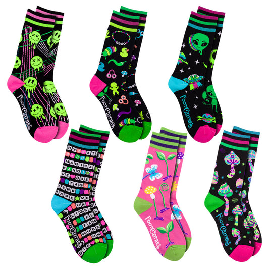 Rave Crew Sock Pack | 6 Designs