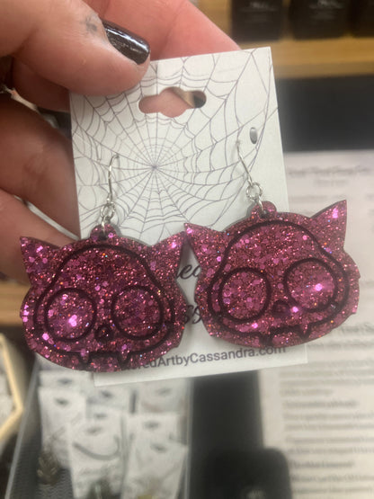 Spooky Resin Earrings: Bats, Skulls, Spiderwebs & More