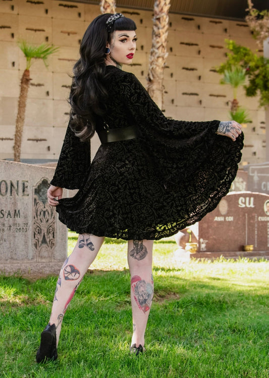 Nyx Velvet Damask Harness Dress