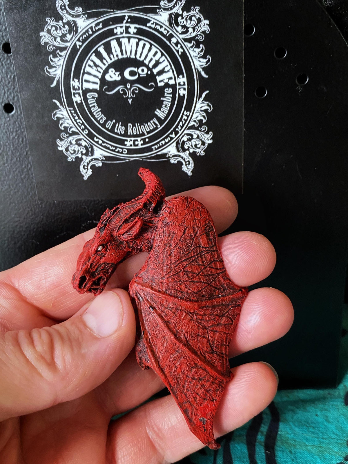 Jersey Devil Magnet, Hand Painted Resin Sculpture | Cryptid Decor