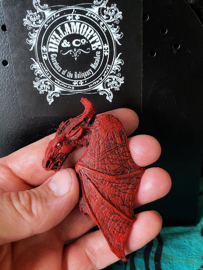 Jersey Devil Magnet, Hand Painted Resin Sculpture | Cryptid Decor