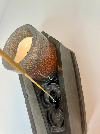 Resin Coffin Votive Holder & Incense Burner