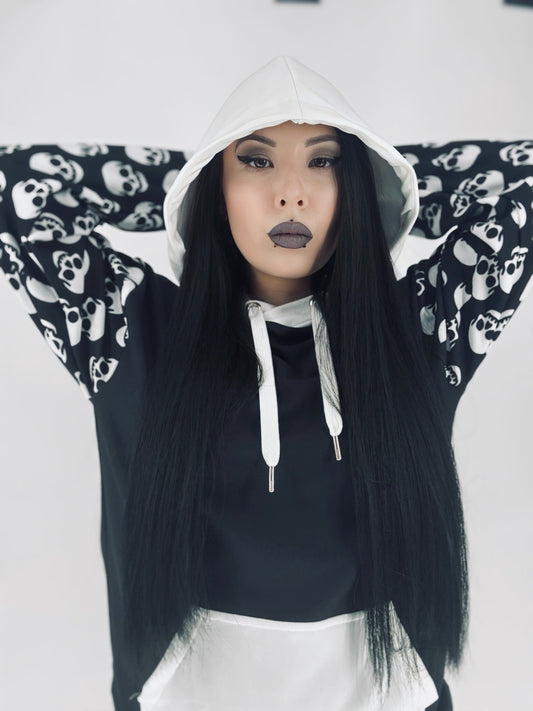 Skull Print Recycled Hoodie (Unisex)