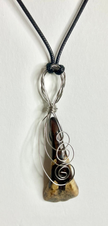 Water Buffalo Tooth Jewelry: Wire Wrapped Necklaces & Earrings