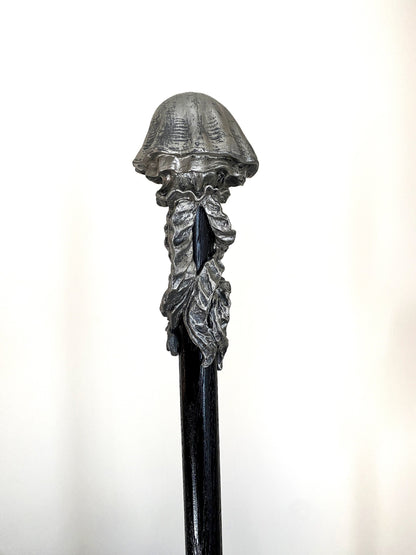Jellyfish Cane, Hand Sculpted Nautical Walking Stick