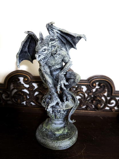 Gargoyle Statue, Hand Painted Resin | Legendary Medieval