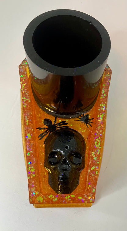 Resin Coffin Votive Holder & Incense Burner