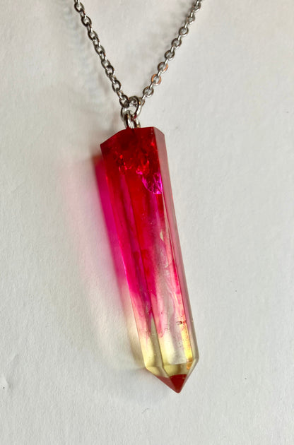 Geometric Resin Pendant Necklaces: Glitter, Ink Swirl & Custom