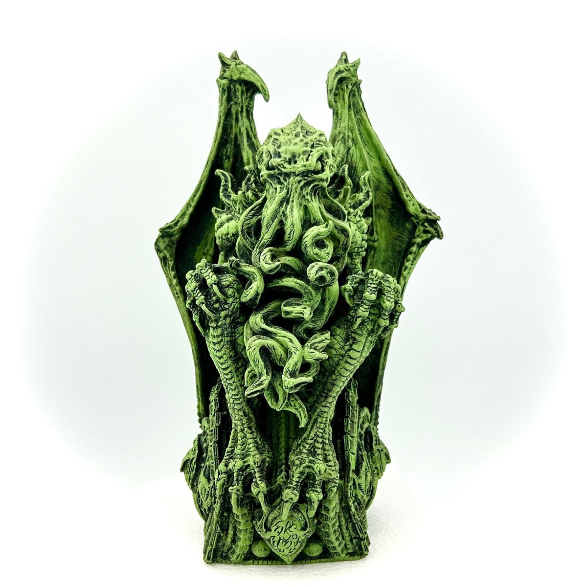Cthulhu Enthroned Statue, Hand Painted Resin Sculpture