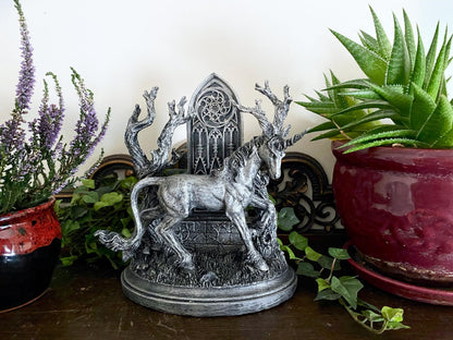 Unicorn Statue, Hand Painted Resin Sculpture | Mythical Creature Figurine