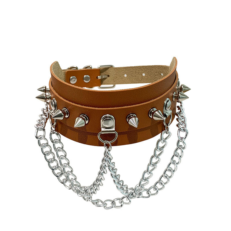 Soulchain Leather Collar - Shadow Threadz Crypt