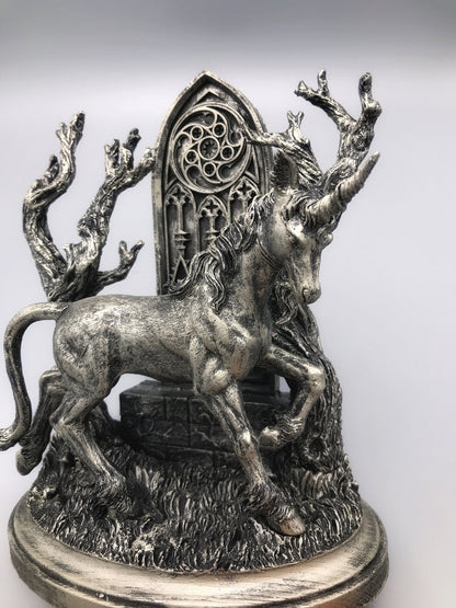 Unicorn Statue, Hand Painted Resin Sculpture | Mythical Creature Figurine