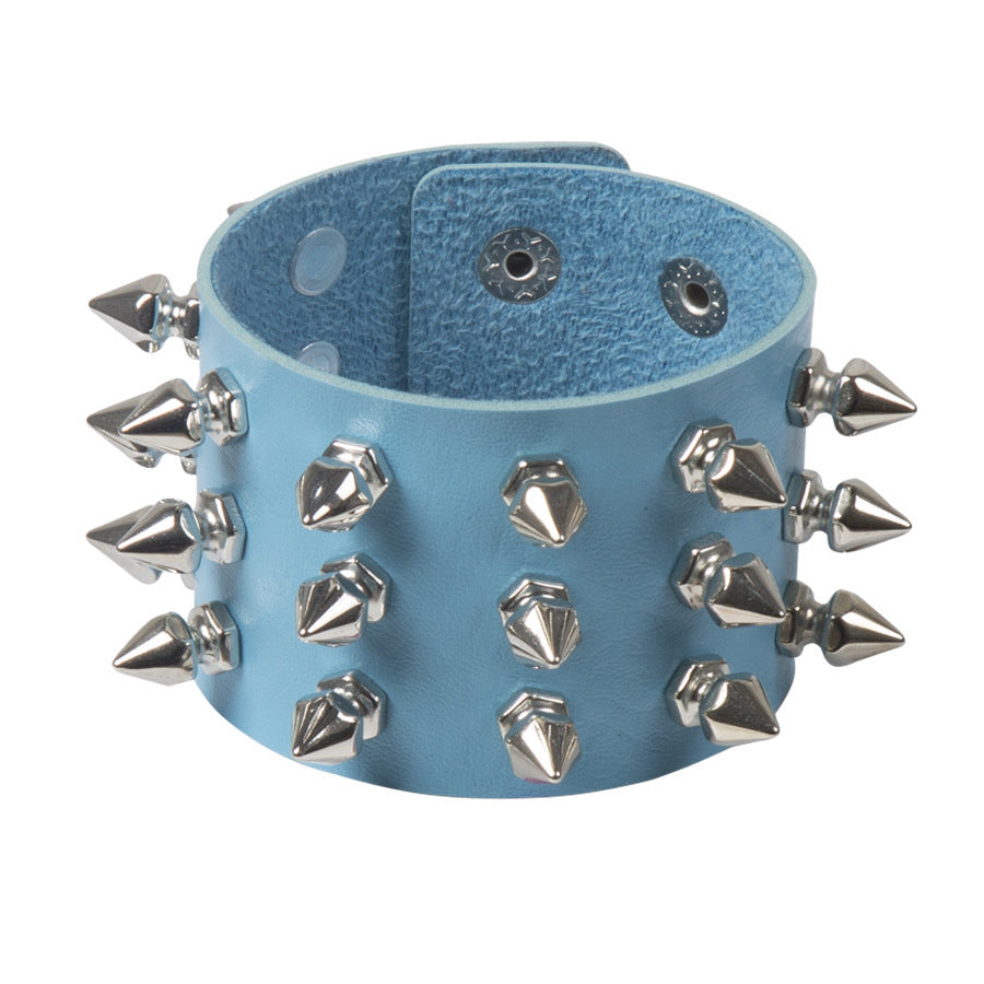 Deathspike Cuff Leather Bracelet - Shadow Threadz Crypt