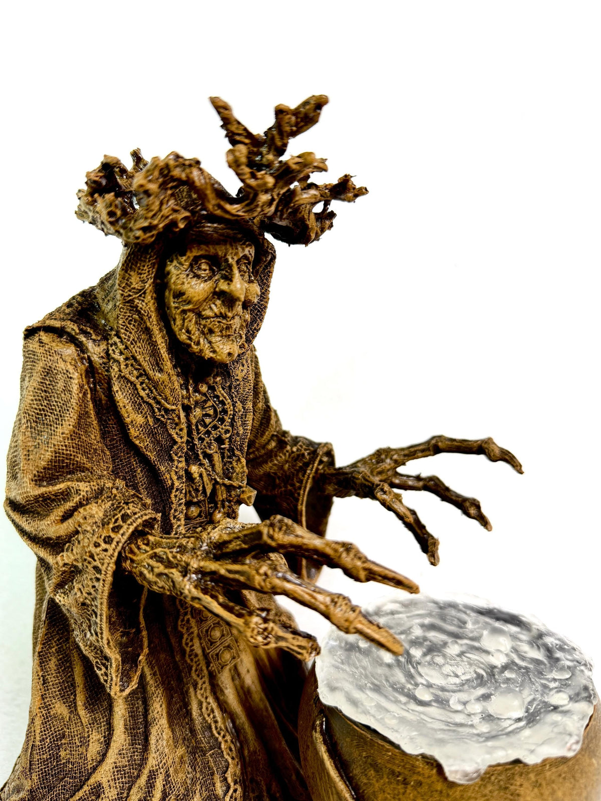 Gryla the Witch Statue, Hand Painted Resin Sculpture | Rustic Folklore