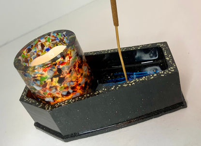 Resin Coffin Votive Holder & Incense Burner